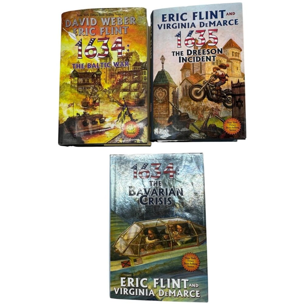 Eric Flint 1634 1635 & 1634 Hardcover Books Set New York Times Best-Selling READ